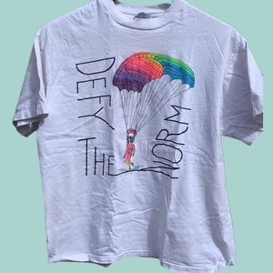 Vintage screen print “Defy the Norm” Beefy Hanes